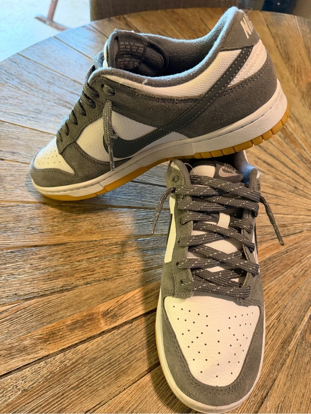 Nike Dunk Low White Cool Grey Gum Sneakers Men’s 8.5 Women’s 10 FV0389-100